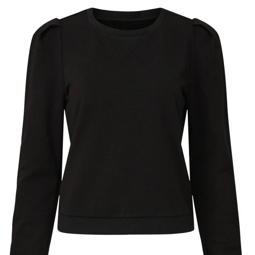 Black Puff Sleeve Sweater - Picture 2 of 4